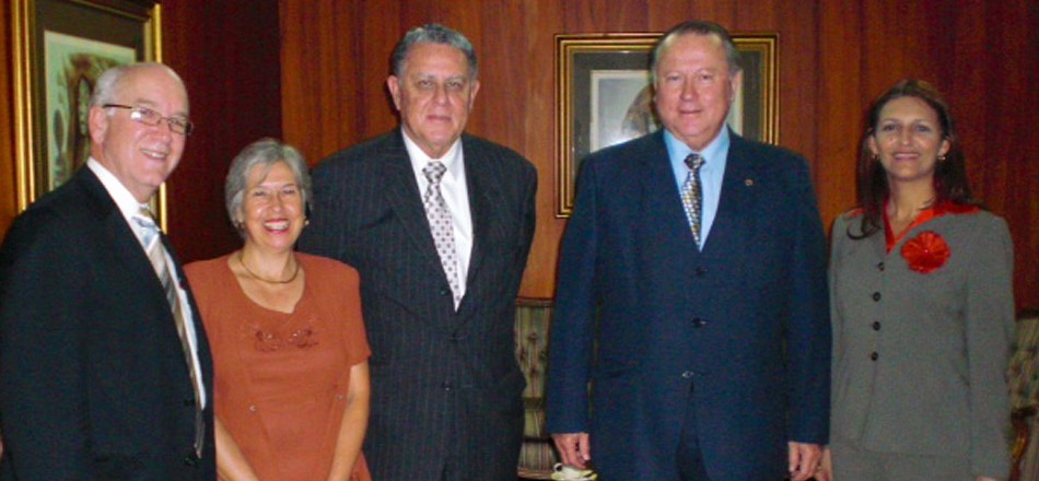 Visita a Costa Rica. Saludo al Juez Presidente, Hon. Paulino Mora